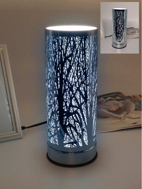 Branch Design Cut-out Cylinder Fragrance Touch Lamp with Gift Box